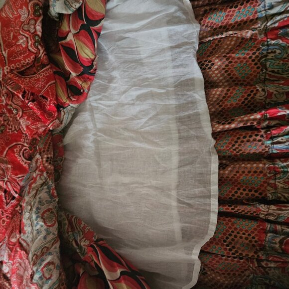 Solitaire Tiered Maxi Skirt Sz L - Picture 7 of 8